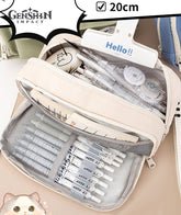 Genshin Impact Pencil Case Large Capacity Stationery Pouch